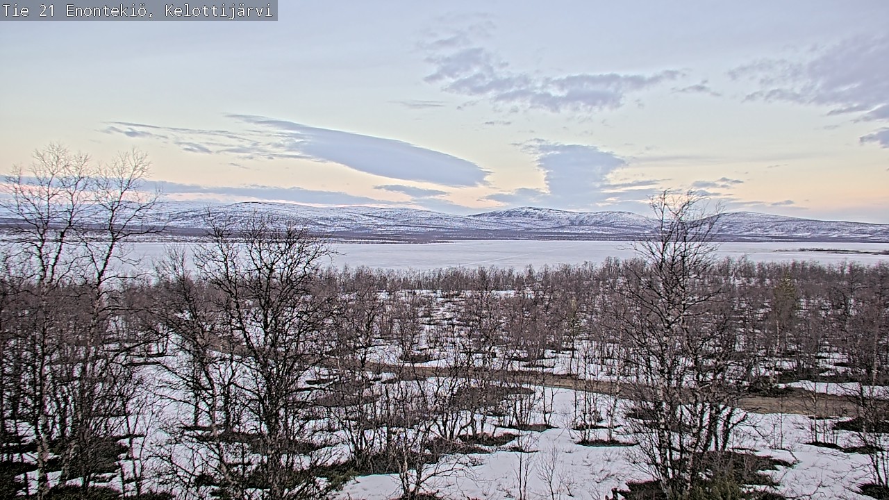 Weather Camera Image Road 21 Enontekiö, Kelottijärvi, Enontekiö, Lappi