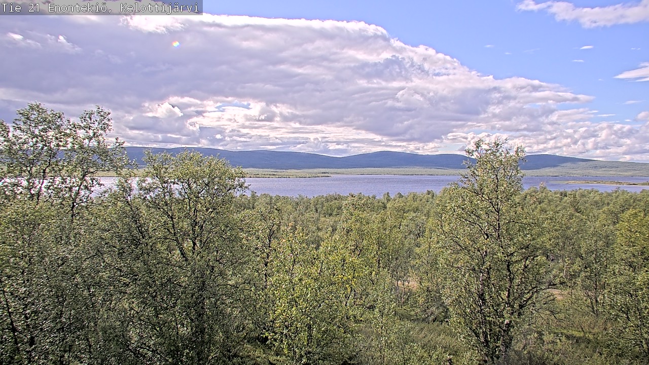 Weather Camera Image Road 21 Enontekiö, Kelottijärvi, Enontekiö, Lappi