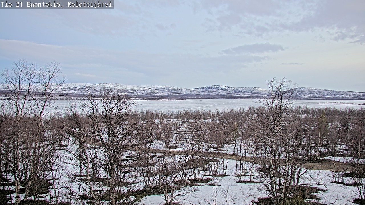 Weather Camera Image Road 21 Enontekiö, Kelottijärvi, Enontekiö, Lappi