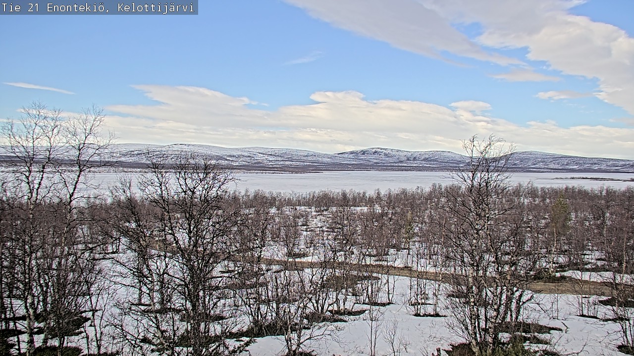 Weather Camera Image Väg 21 Enontekiö, Kelottijärvi, Enontekiö, Lappi