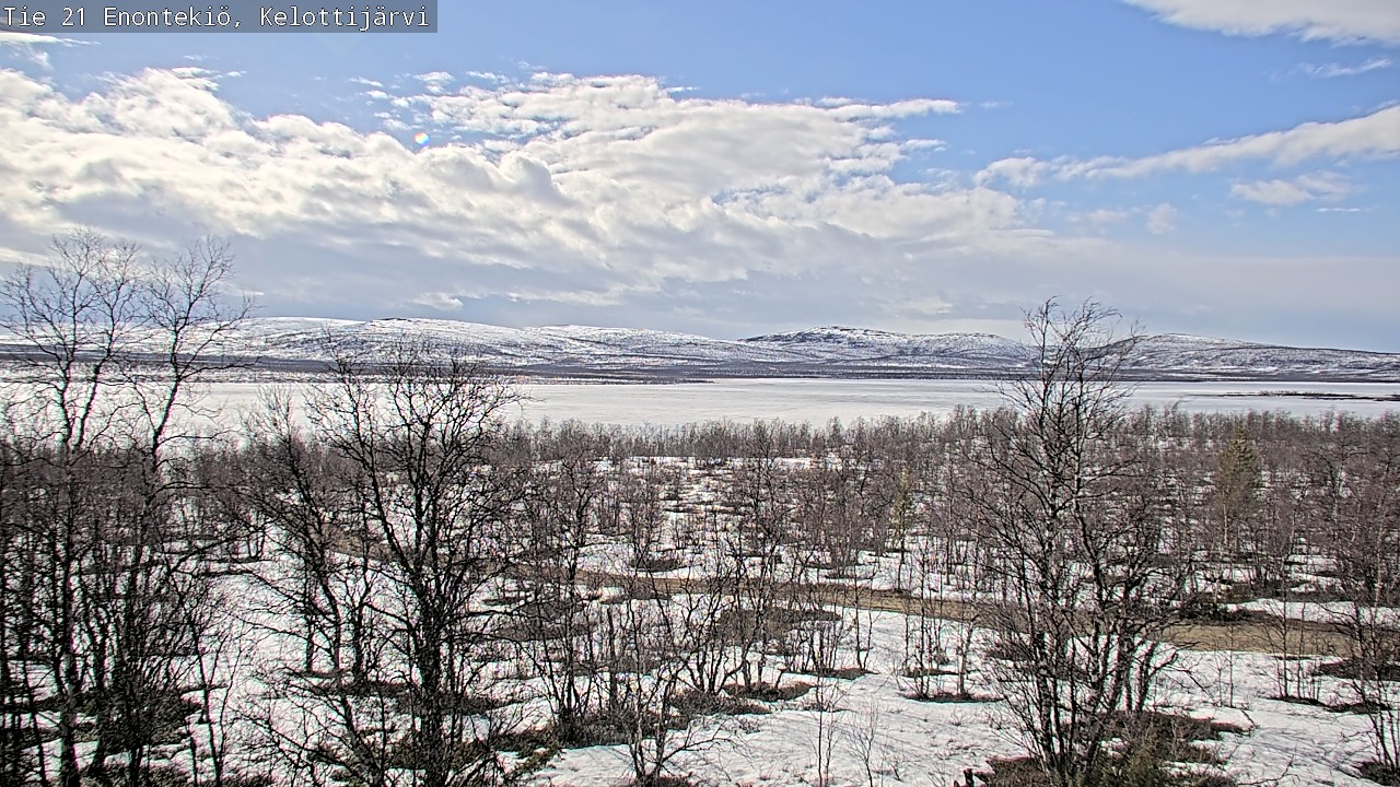 Weather Camera Image Väg 21 Enontekiö, Kelottijärvi, Enontekiö, Lappi