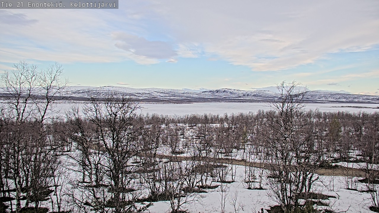 Weather Camera Image Väg 21 Enontekiö, Kelottijärvi, Enontekiö, Lappi