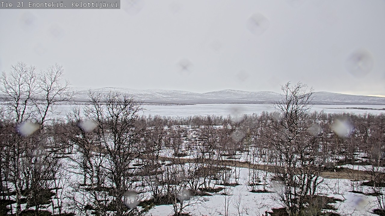 Weather Camera Image Väg 21 Enontekiö, Kelottijärvi, Enontekiö, Lappi