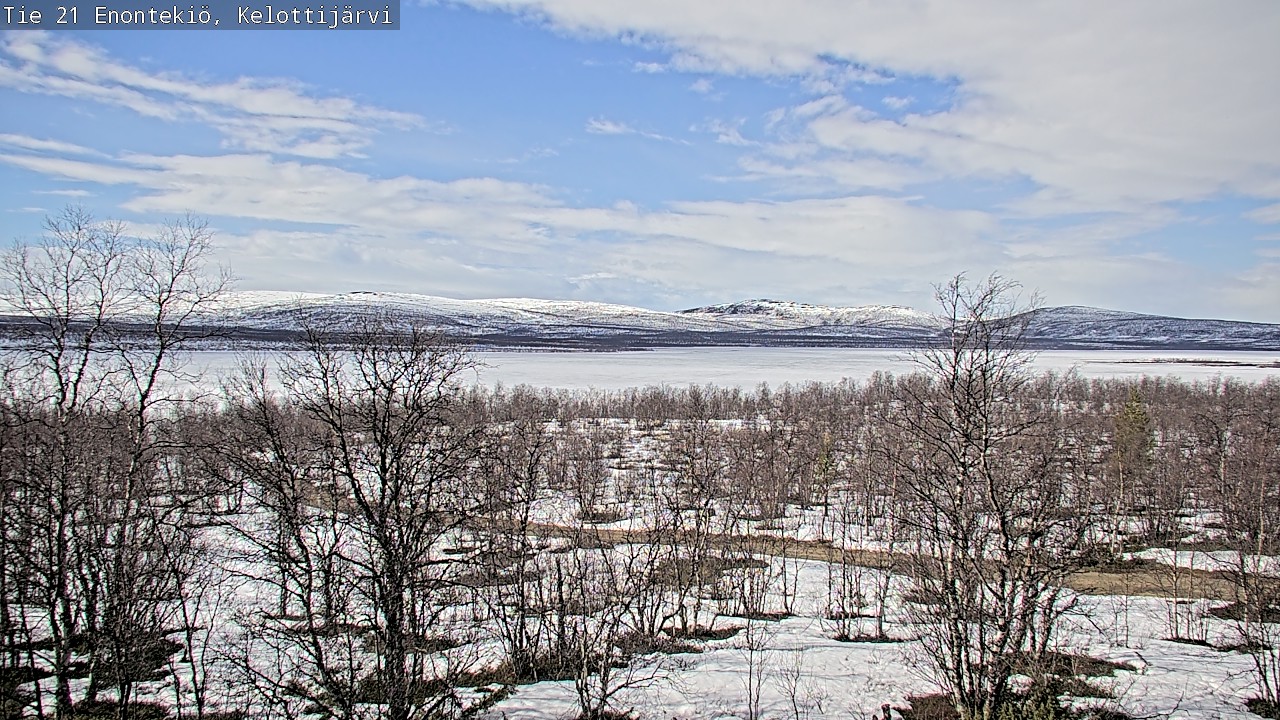 Weather Camera Image Väg 21 Enontekiö, Kelottijärvi, Enontekiö, Lappi
