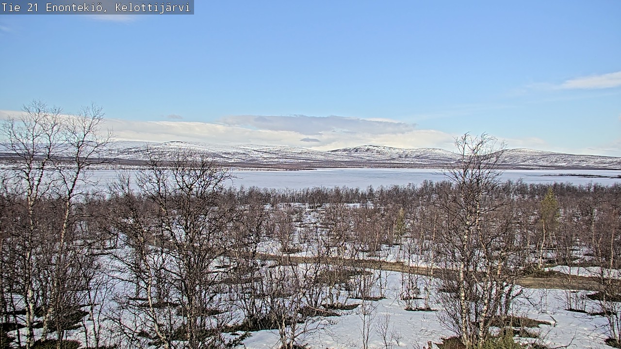 Weather Camera Image Väg 21 Enontekiö, Kelottijärvi, Enontekiö, Lappi