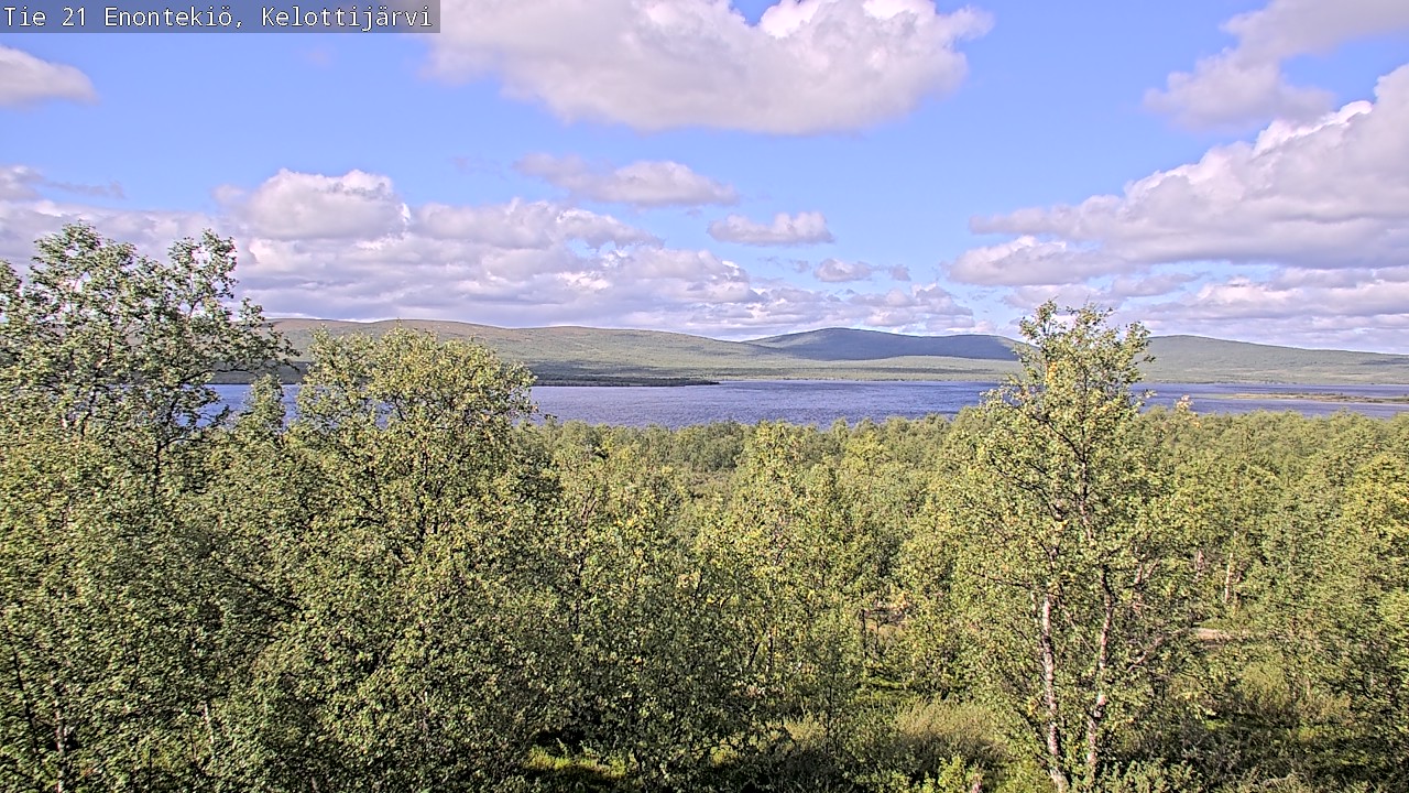 Weather Camera Image Väg 21 Enontekiö, Kelottijärvi, Enontekiö, Lappi