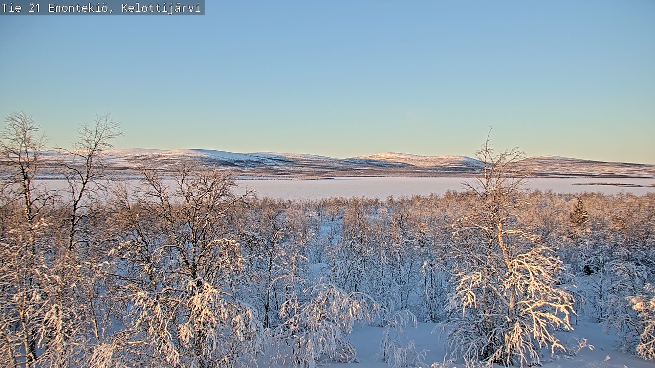 Weather Camera Image Väg 21 Enontekiö, Kelottijärvi, Enontekiö, Lappi