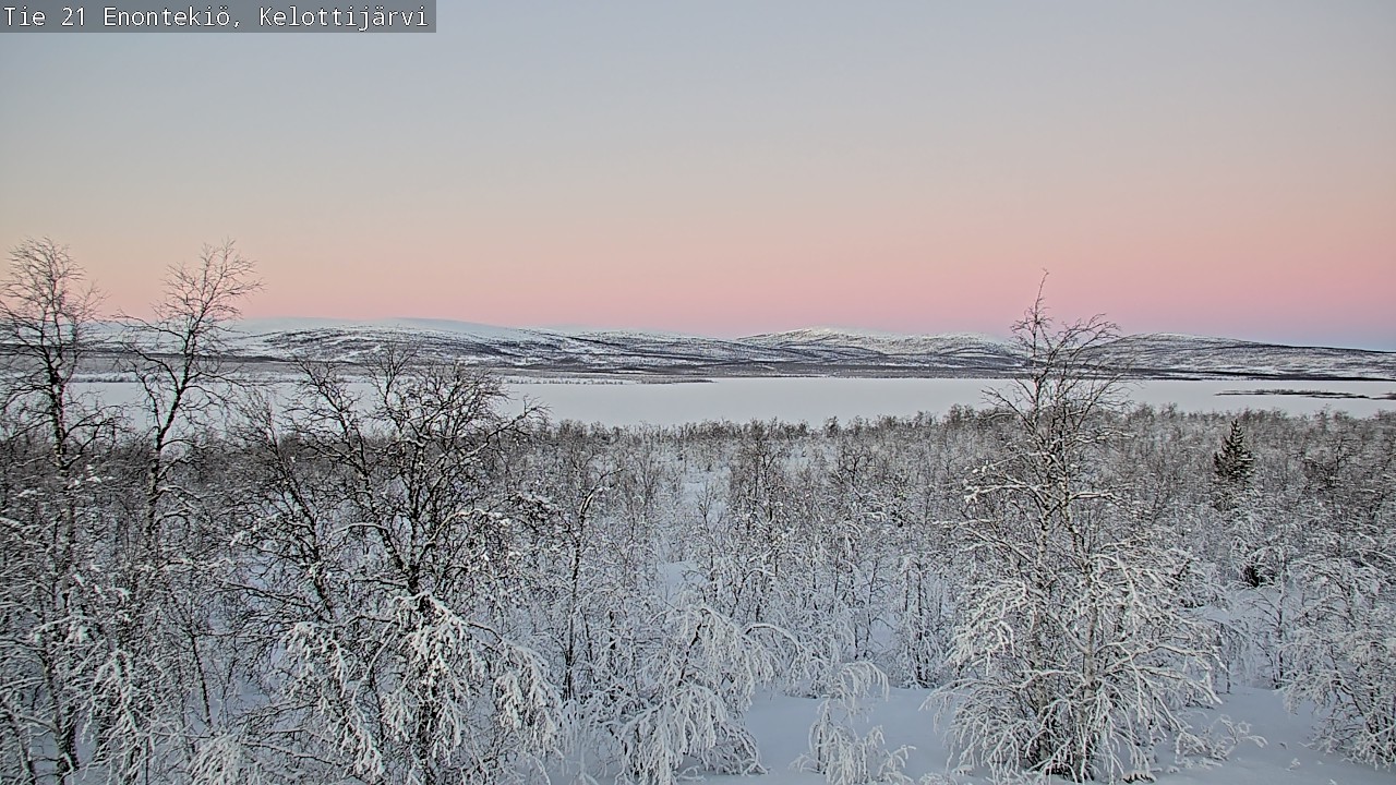 Weather Camera Image Väg 21 Enontekiö, Kelottijärvi, Enontekiö, Lappi