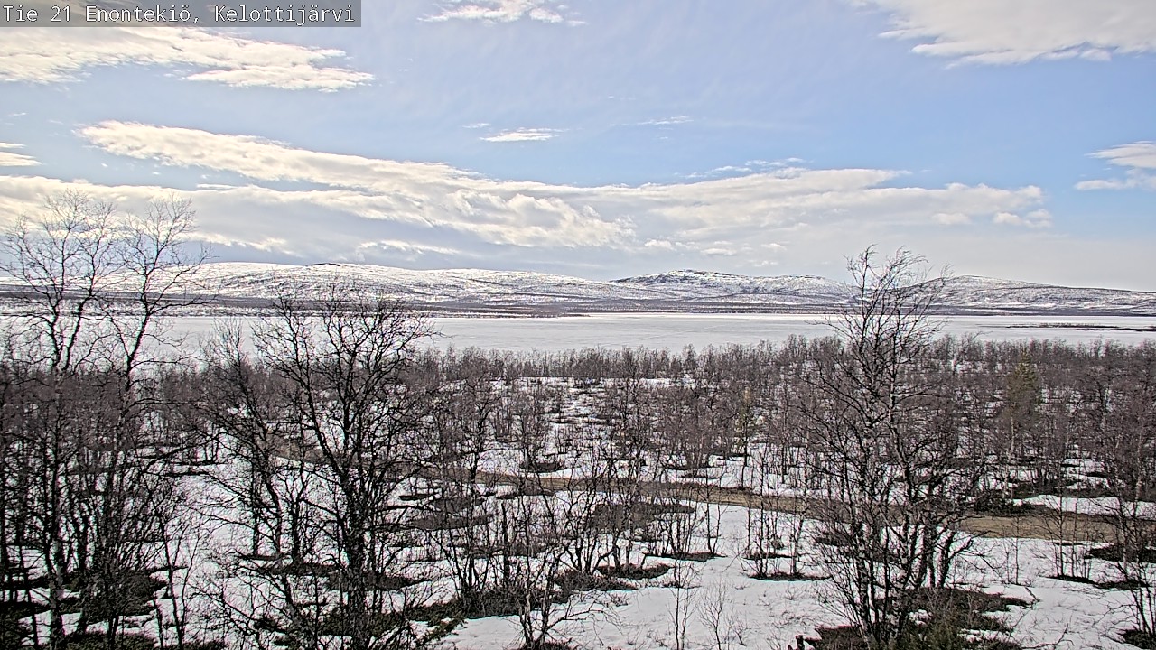 Weather Camera Image Väg 21 Enontekiö, Kelottijärvi, Enontekiö, Lappi