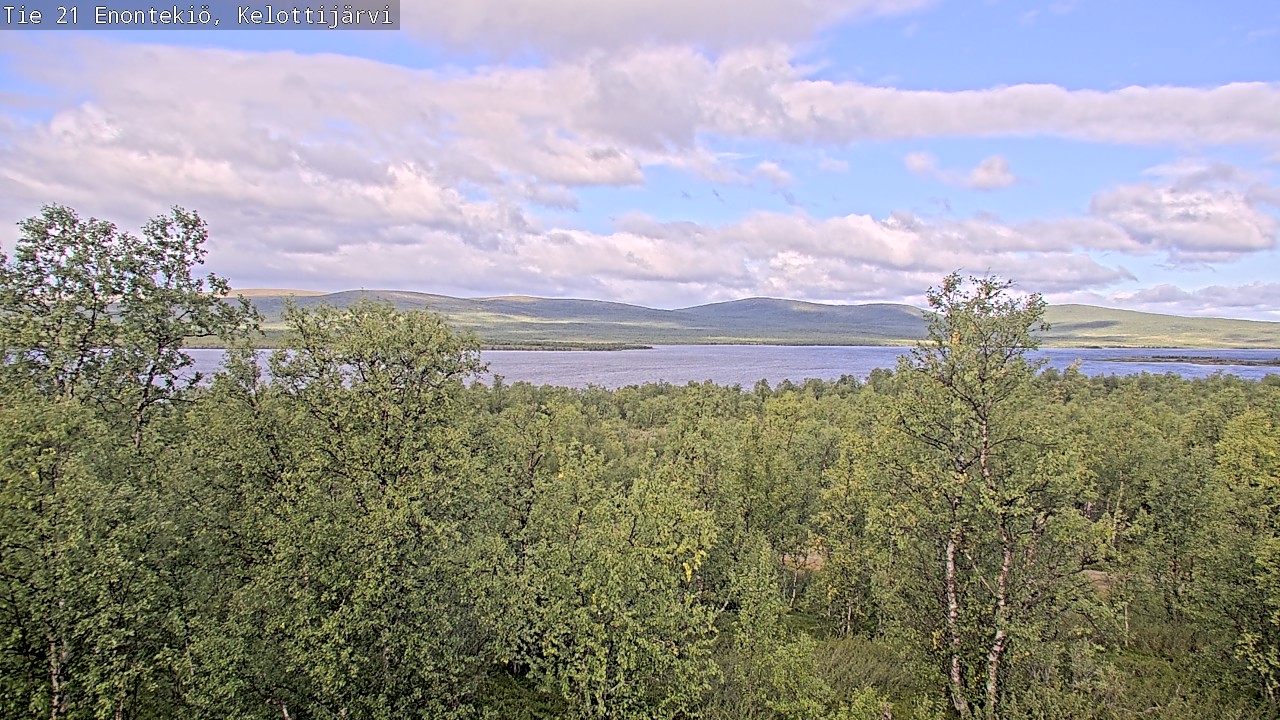 Weather Camera Image Road 21 Enontekiö, Kelottijärvi, Enontekiö, Lappi