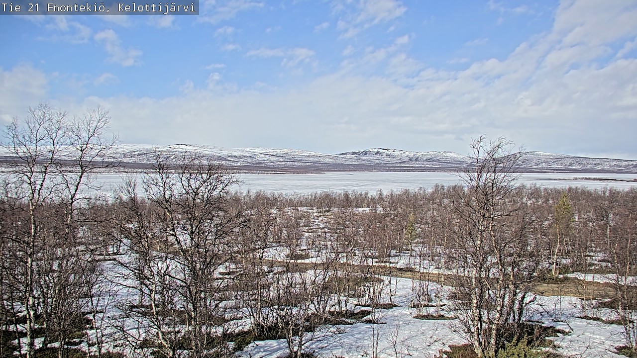 Weather Camera Image Road 21 Enontekiö, Kelottijärvi, Enontekiö, Lappi