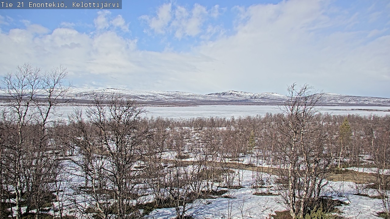Weather Camera Image Road 21 Enontekiö, Kelottijärvi, Enontekiö, Lappi