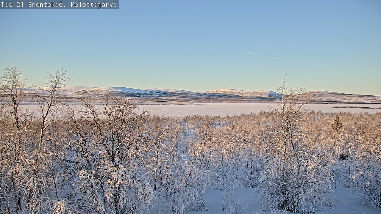 Weather Camera Image Väg 21 Enontekiö, Kelottijärvi, Enontekiö, Lappi