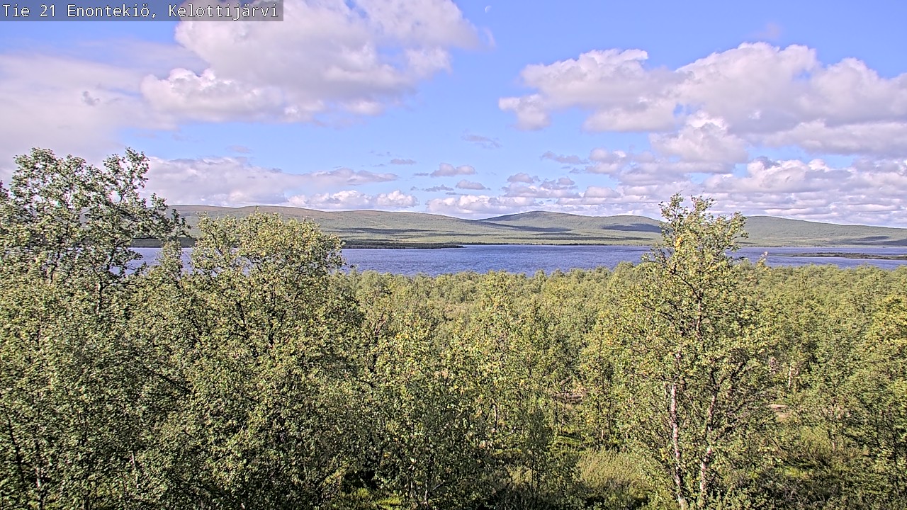 Weather Camera Image Väg 21 Enontekiö, Kelottijärvi, Enontekiö, Lappi