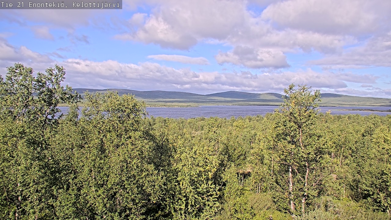 Weather Camera Image Road 21 Enontekiö, Kelottijärvi, Enontekiö, Lappi