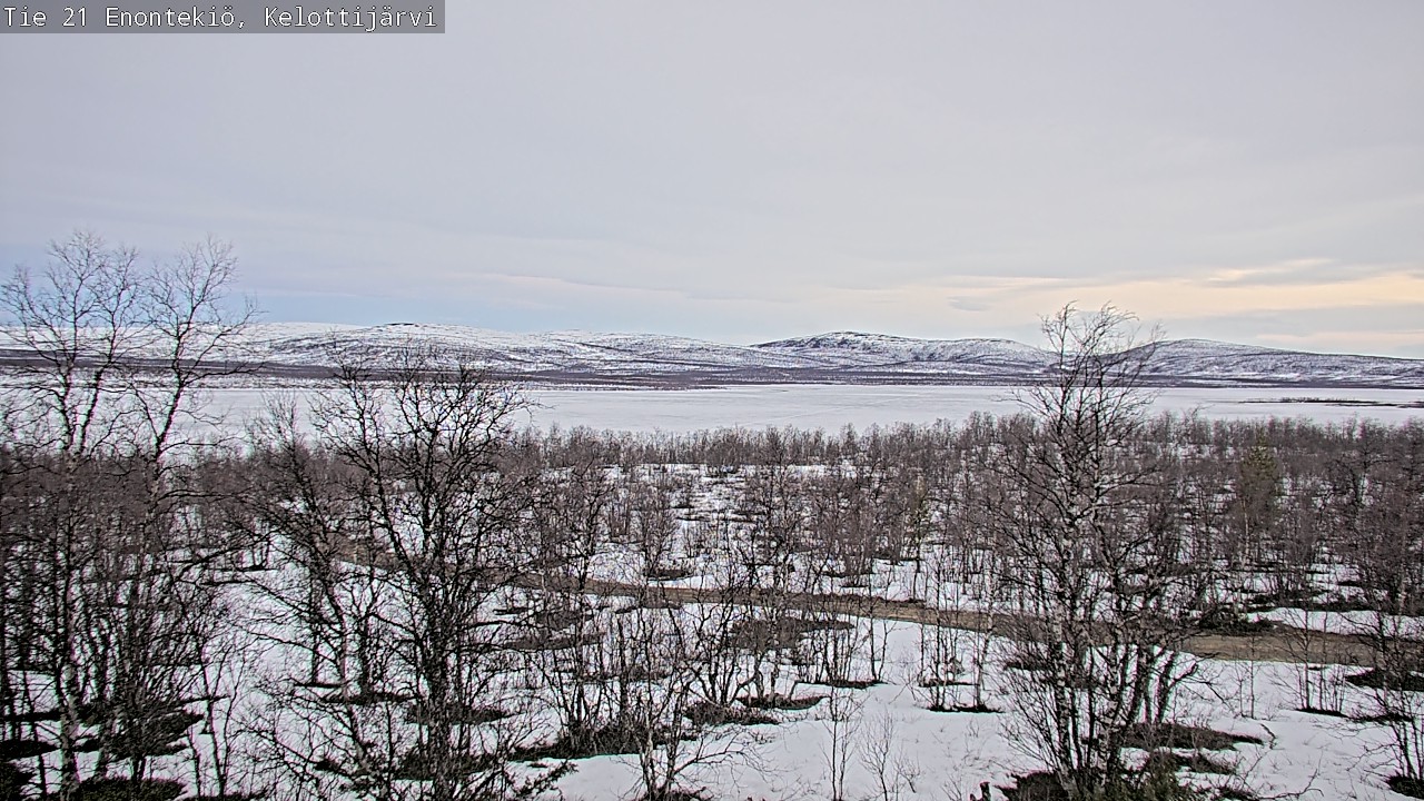 Weather Camera Image Väg 21 Enontekiö, Kelottijärvi, Enontekiö, Lappi