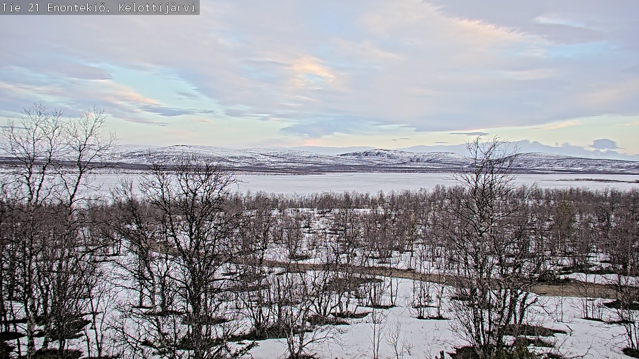 Weather Camera Image Väg 21 Enontekiö, Kelottijärvi, Enontekiö, Lappi