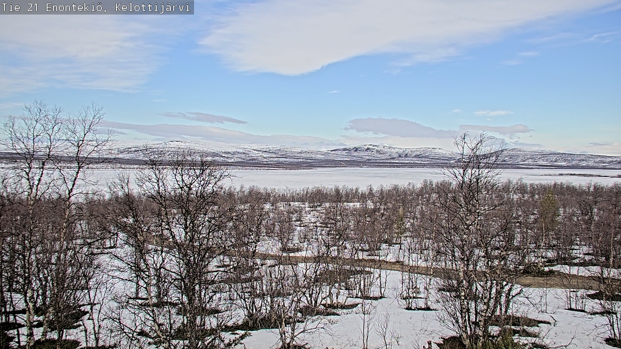 Weather Camera Image Väg 21 Enontekiö, Kelottijärvi, Enontekiö, Lappi
