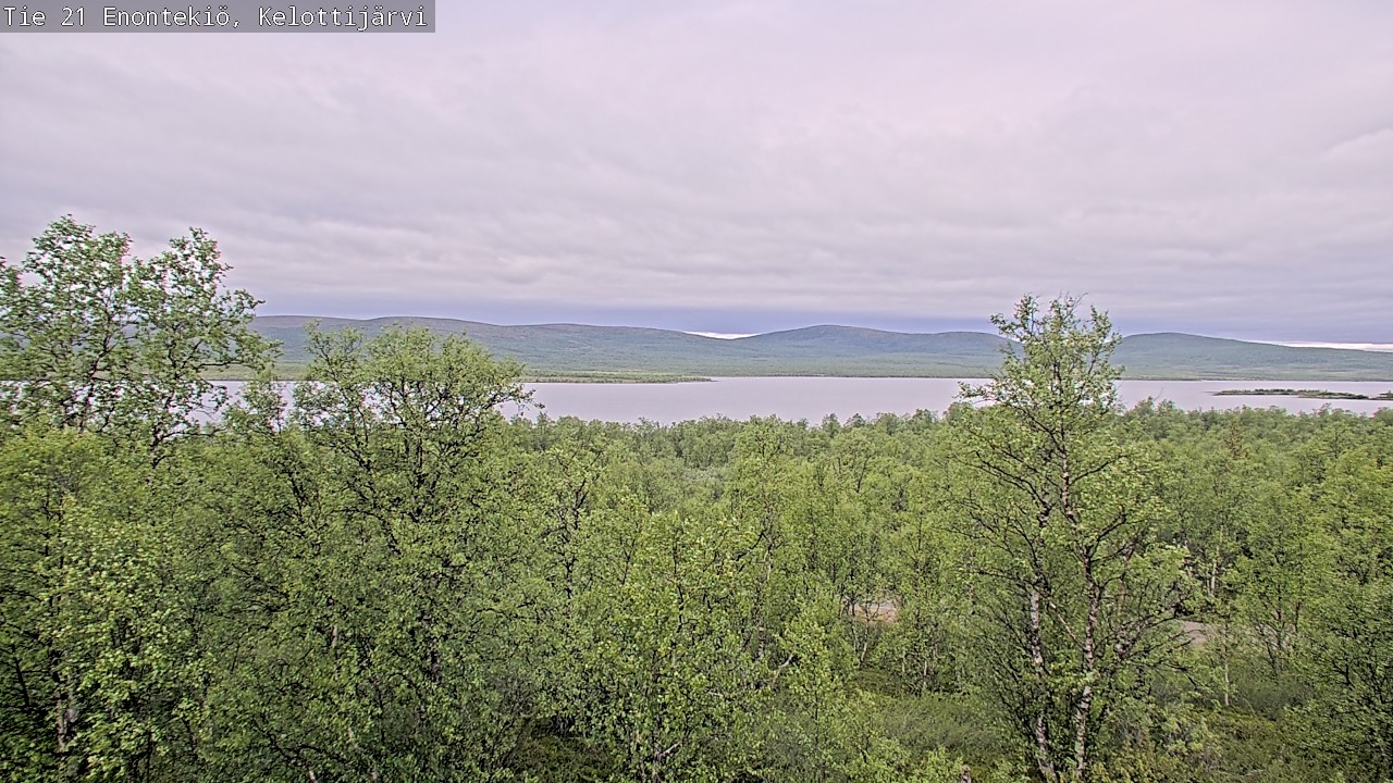 Weather Camera Image Road 21 Enontekiö, Kelottijärvi, Enontekiö, Lappi