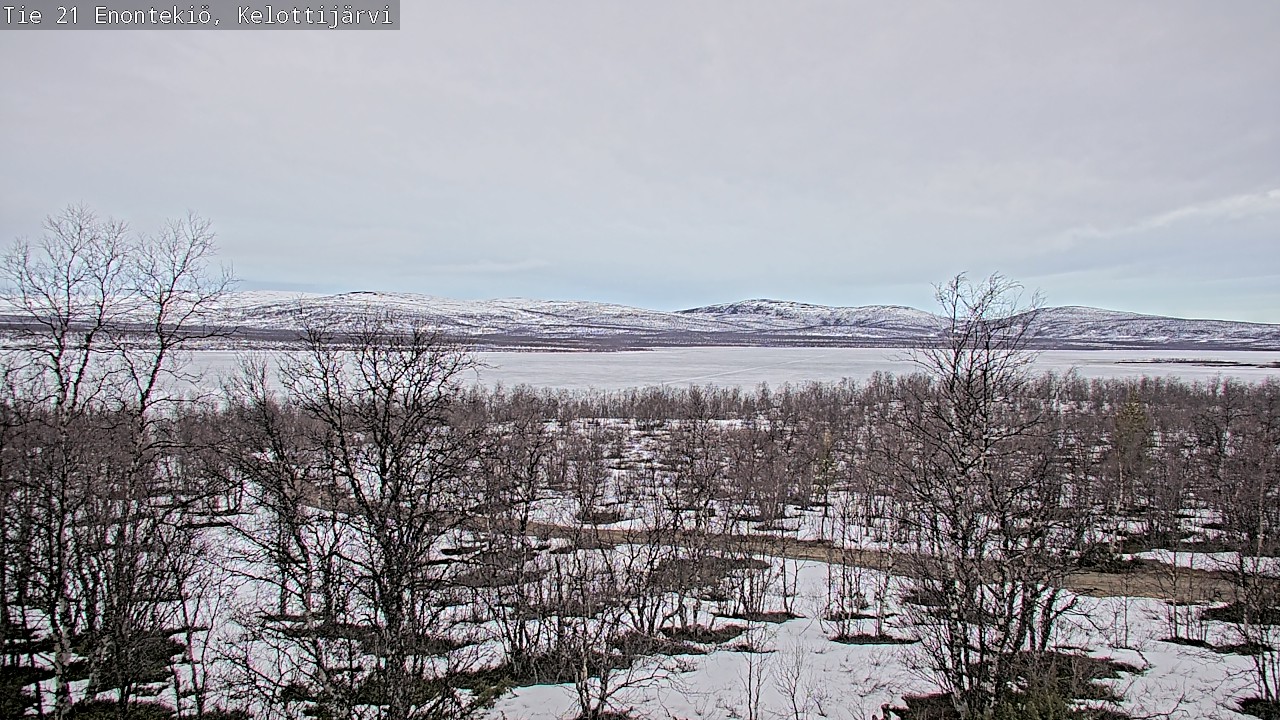 Weather Camera Image Väg 21 Enontekiö, Kelottijärvi, Enontekiö, Lappi