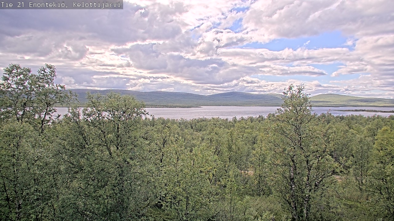 Weather Camera Image Road 21 Enontekiö, Kelottijärvi, Enontekiö, Lappi