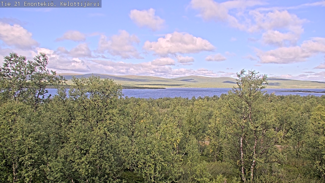 Weather Camera Image Road 21 Enontekiö, Kelottijärvi, Enontekiö, Lappi