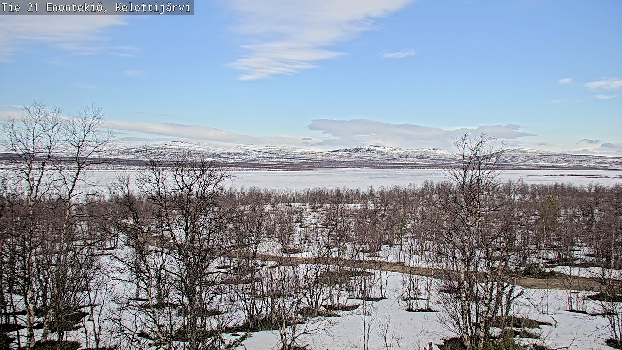 Weather Camera Image Väg 21 Enontekiö, Kelottijärvi, Enontekiö, Lappi