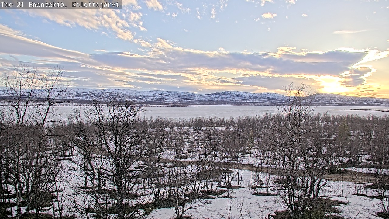 Weather Camera Image Väg 21 Enontekiö, Kelottijärvi, Enontekiö, Lappi