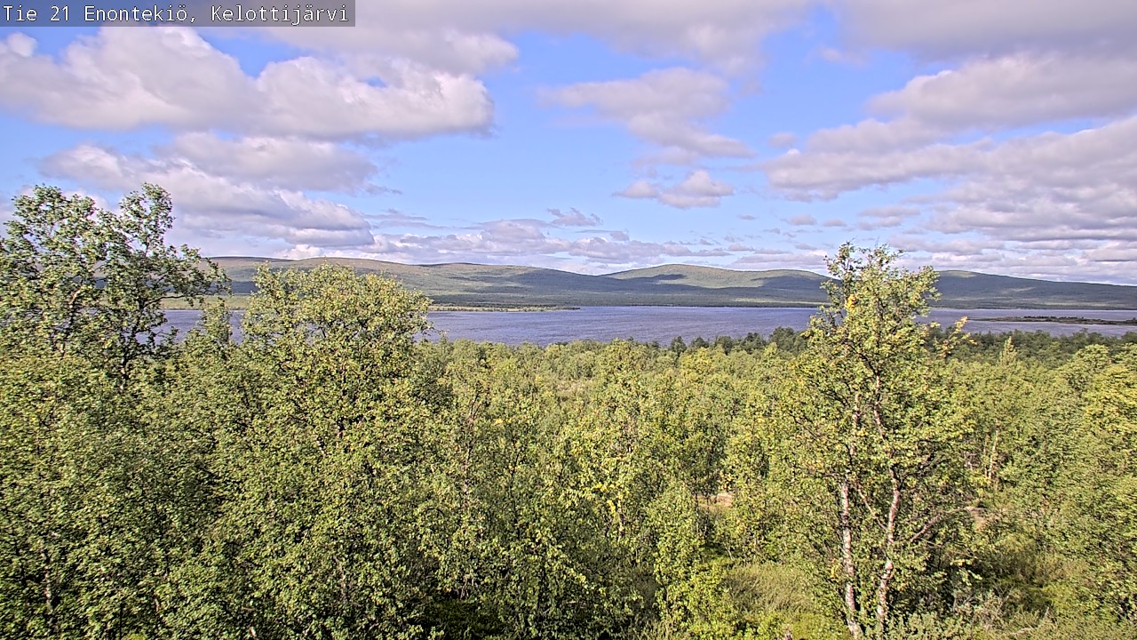 Weather Camera Image Road 21 Enontekiö, Kelottijärvi, Enontekiö, Lappi