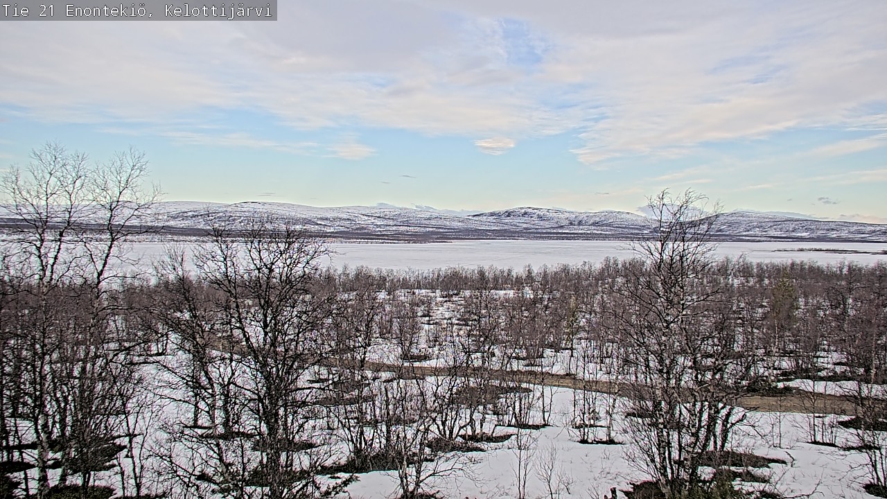 Weather Camera Image Väg 21 Enontekiö, Kelottijärvi, Enontekiö, Lappi