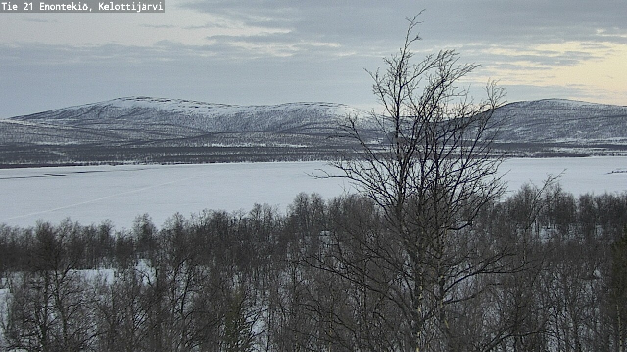Weather Camera Image Väg 21 Enontekiö, Kelottijärvi, Enontekiö, Lappi