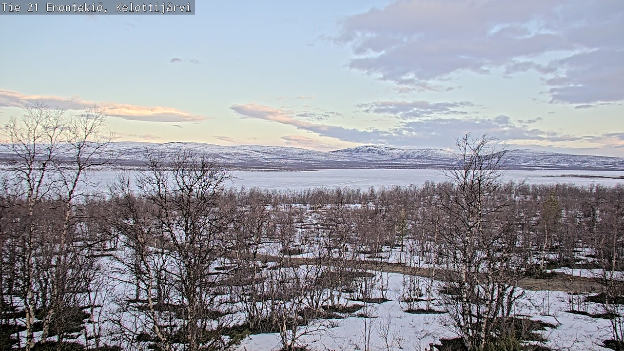 Weather Camera Image Road 21 Enontekiö, Kelottijärvi, Enontekiö, Lappi