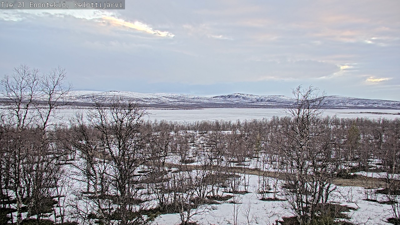 Weather Camera Image Väg 21 Enontekiö, Kelottijärvi, Enontekiö, Lappi