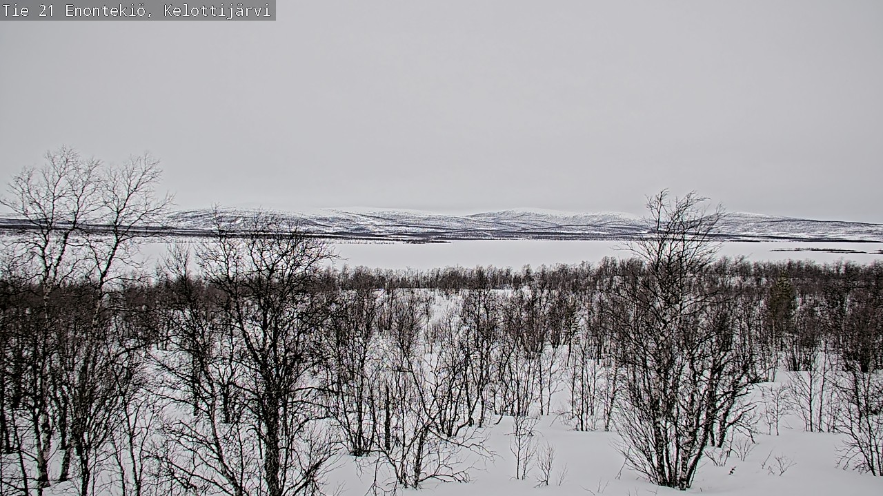 Weather Camera Image Road 21 Enontekiö, Kelottijärvi, Enontekiö, Lappi