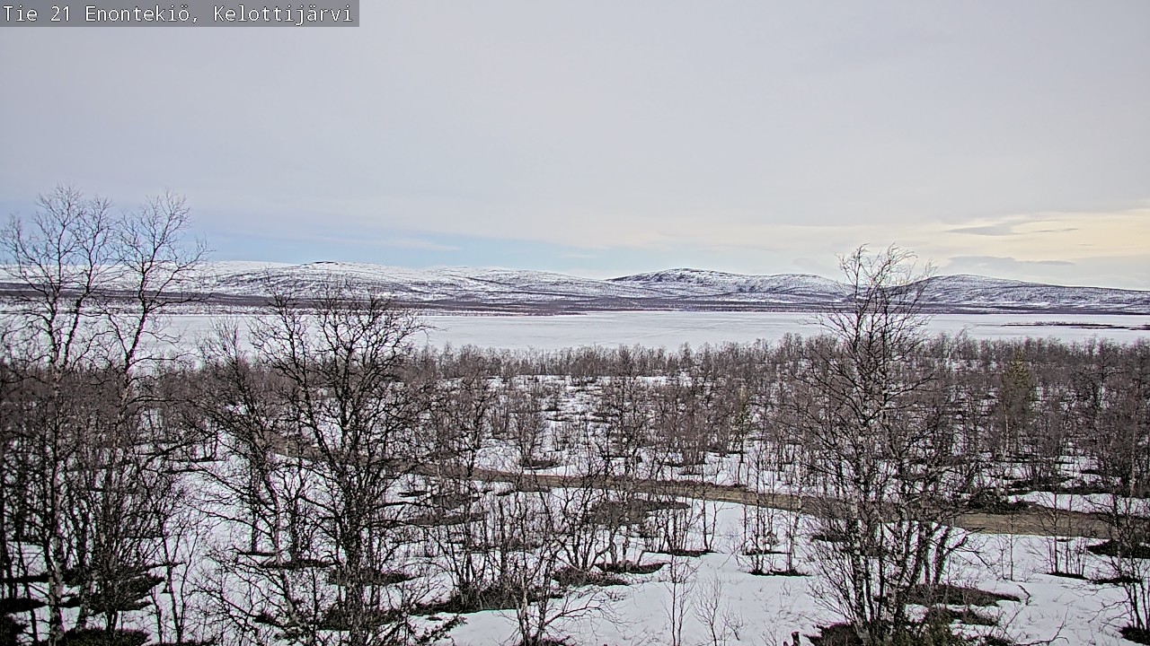 Weather Camera Image Väg 21 Enontekiö, Kelottijärvi, Enontekiö, Lappi