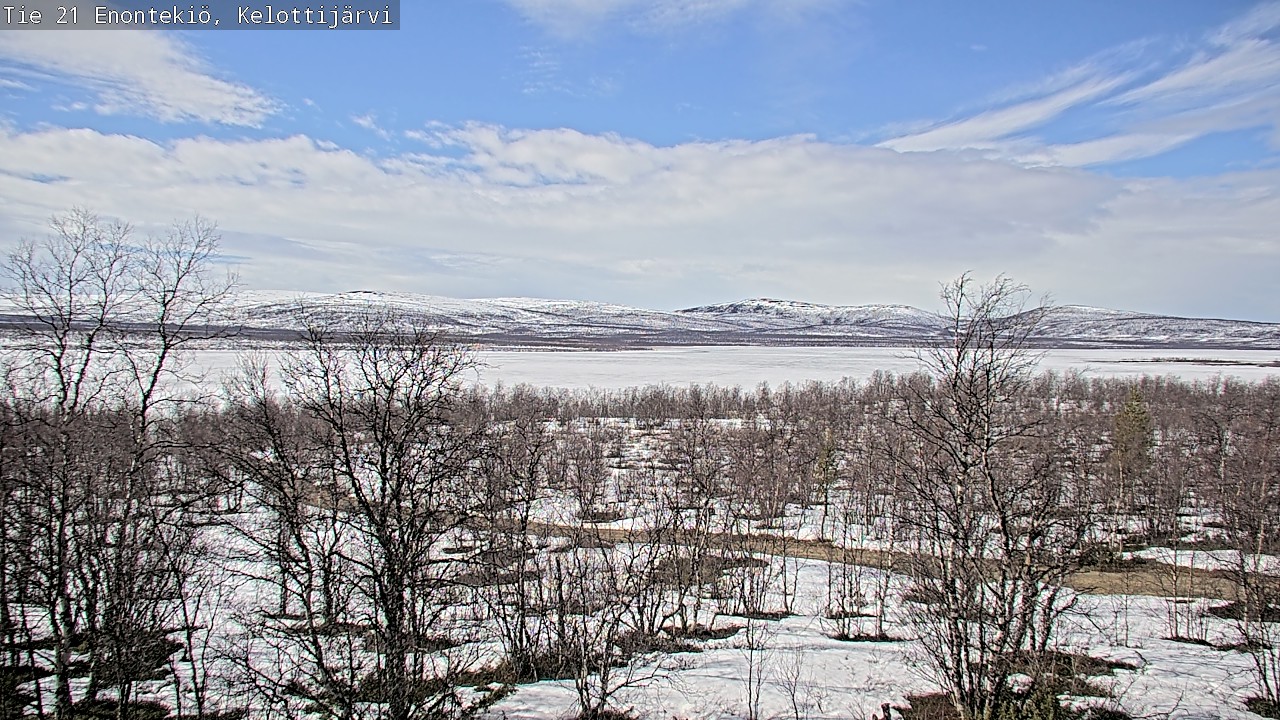 Weather Camera Image Väg 21 Enontekiö, Kelottijärvi, Enontekiö, Lappi