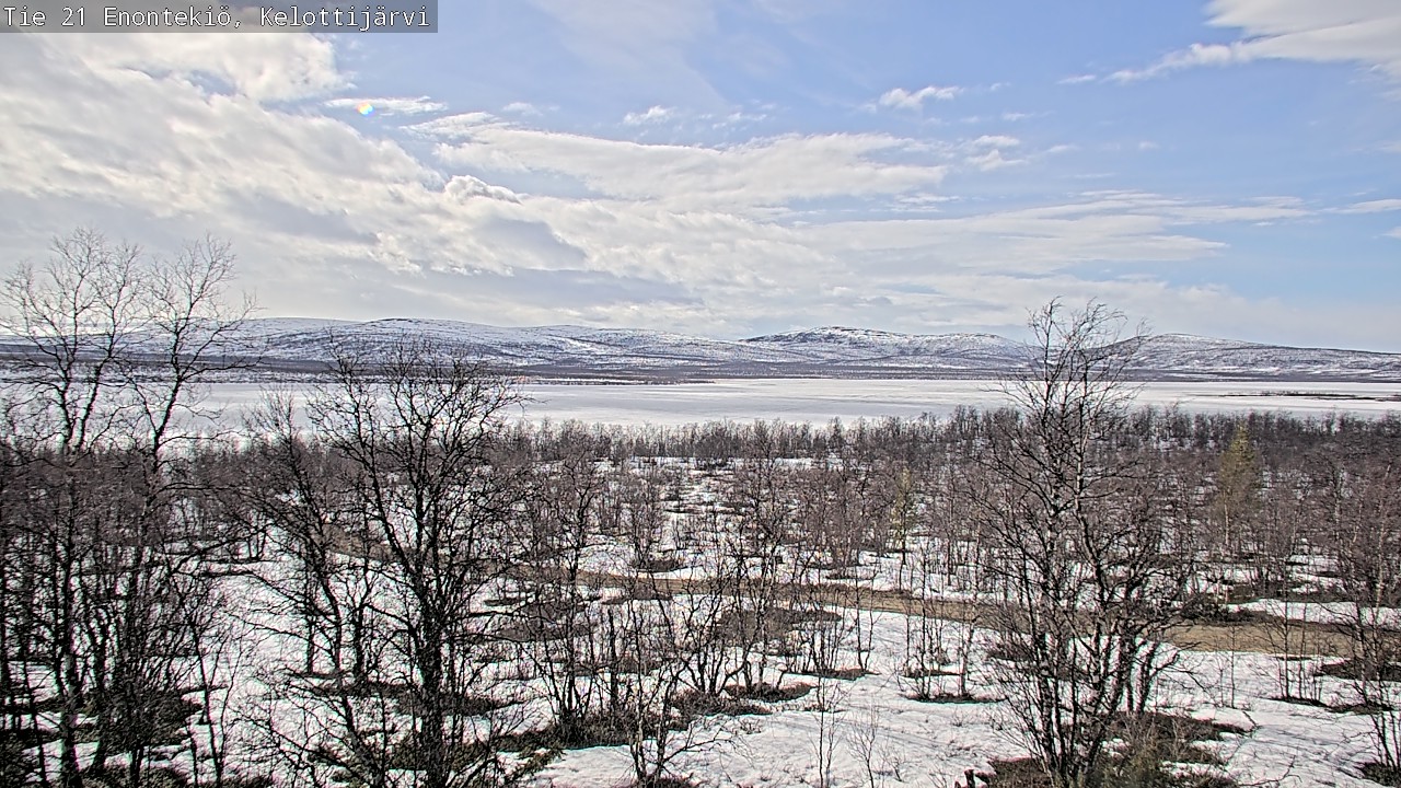 Weather Camera Image Väg 21 Enontekiö, Kelottijärvi, Enontekiö, Lappi