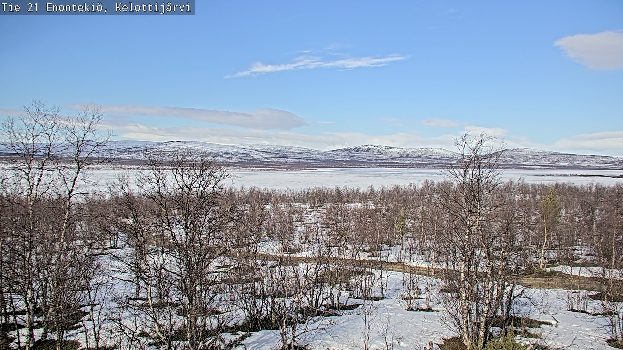 Weather Camera Image Väg 21 Enontekiö, Kelottijärvi, Enontekiö, Lappi