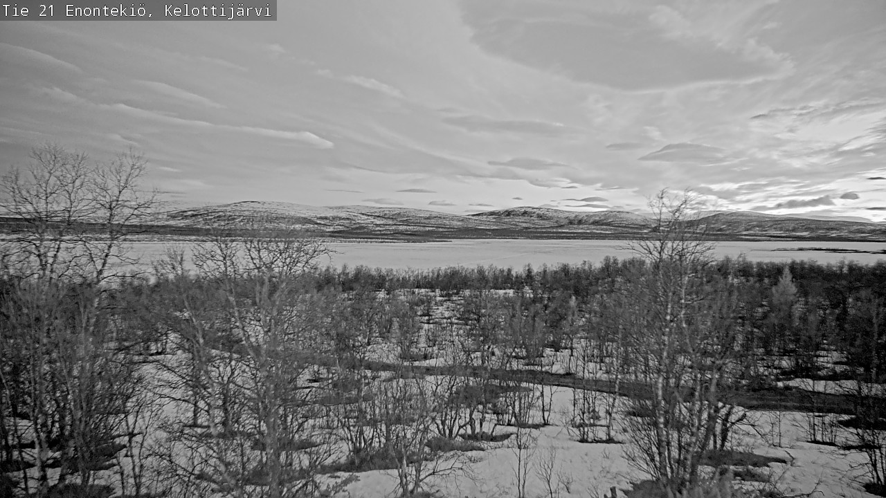 Weather Camera Image Väg 21 Enontekiö, Kelottijärvi, Enontekiö, Lappi