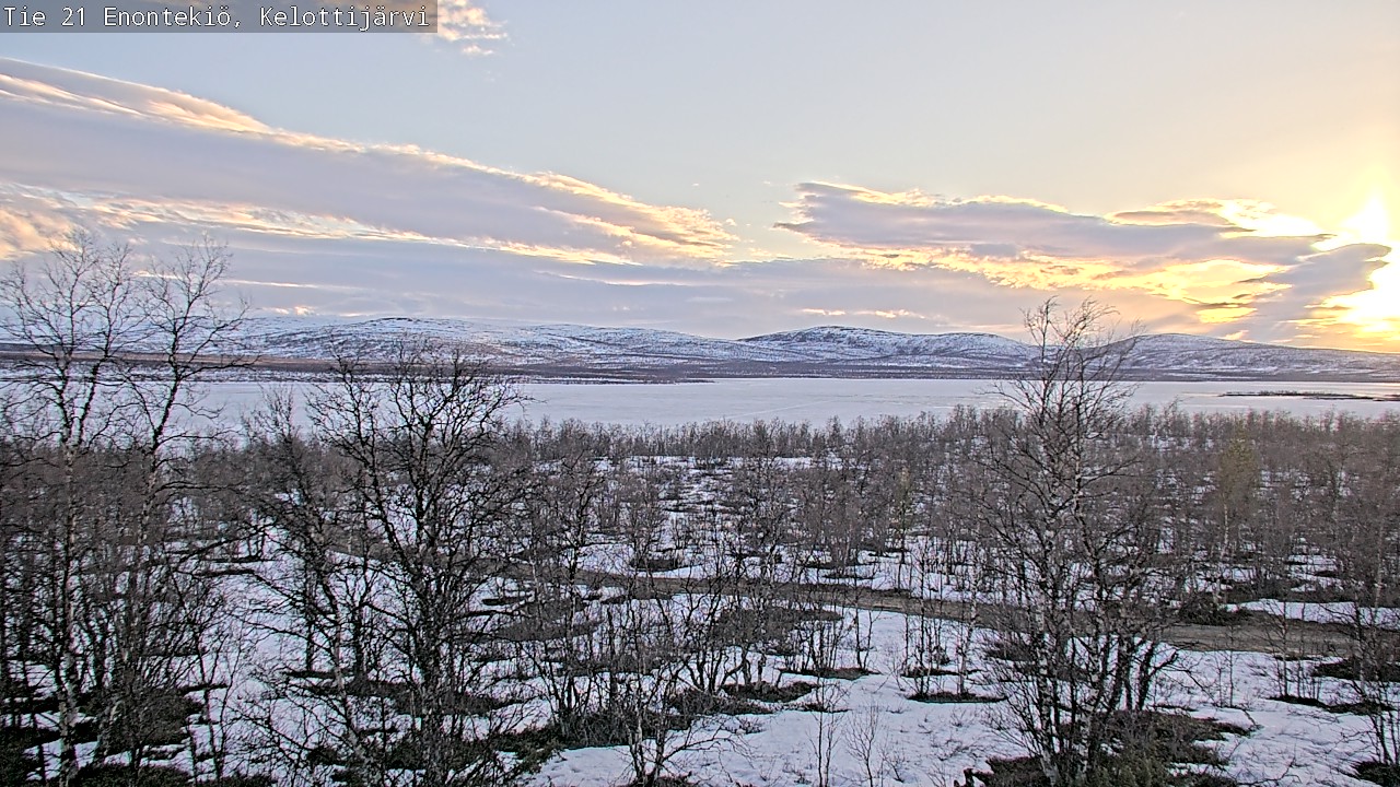 Weather Camera Image Väg 21 Enontekiö, Kelottijärvi, Enontekiö, Lappi