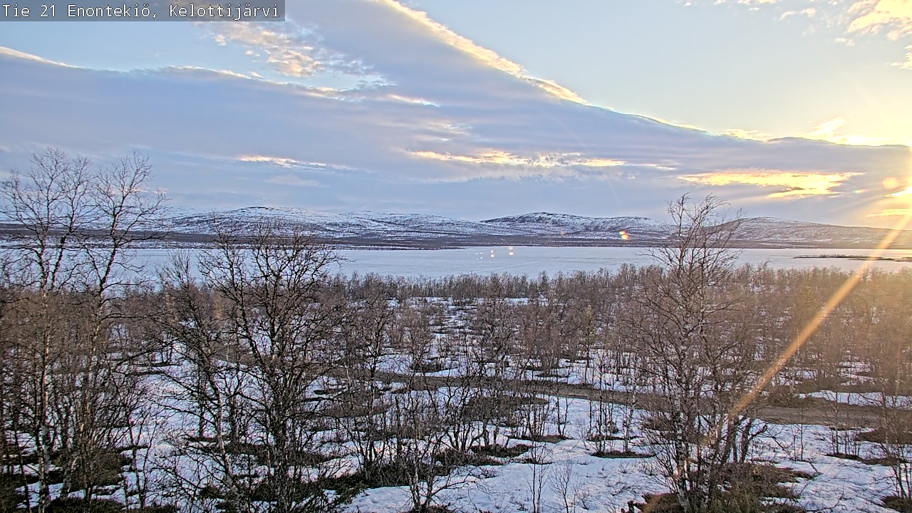 Weather Camera Image Väg 21 Enontekiö, Kelottijärvi, Enontekiö, Lappi