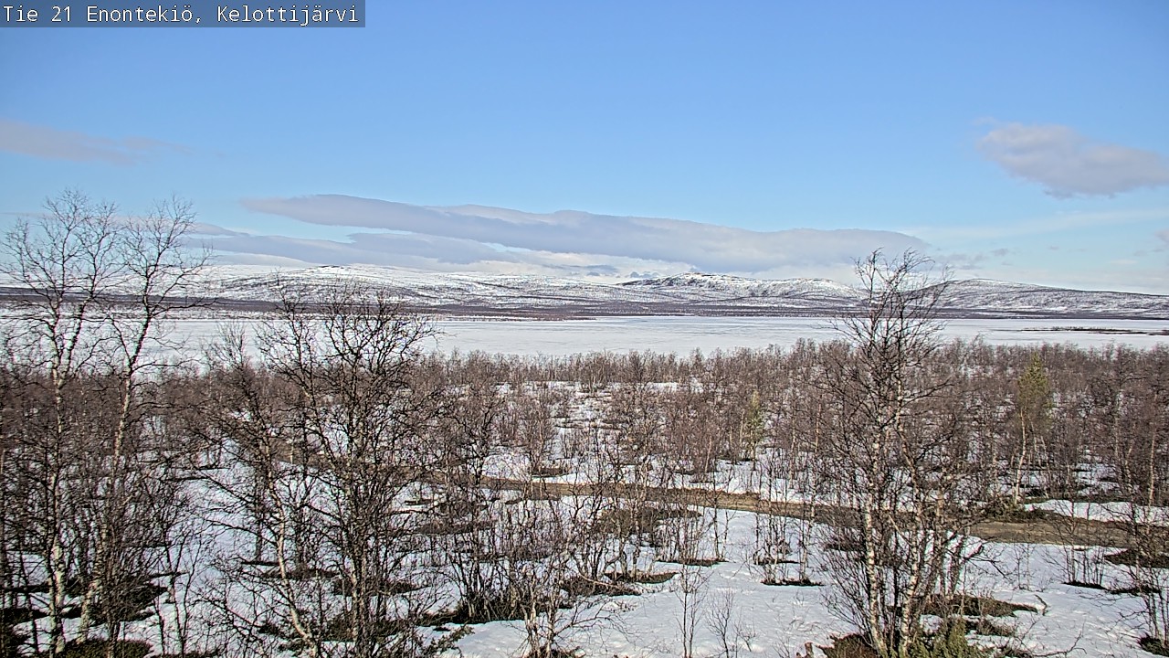 Weather Camera Image Väg 21 Enontekiö, Kelottijärvi, Enontekiö, Lappi
