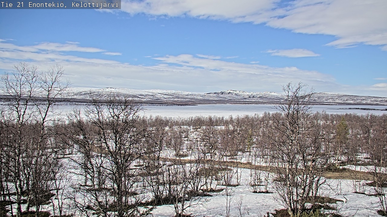 Weather Camera Image Väg 21 Enontekiö, Kelottijärvi, Enontekiö, Lappi