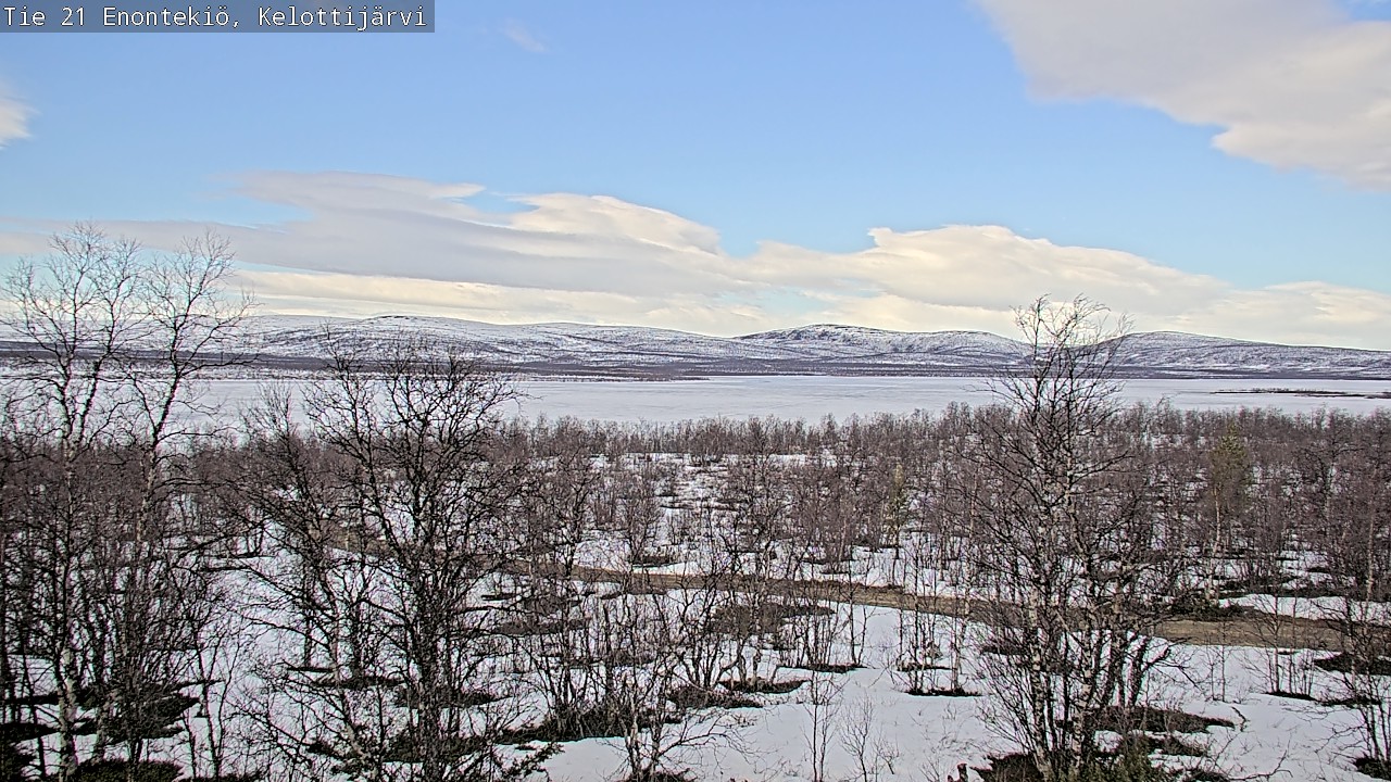 Weather Camera Image Väg 21 Enontekiö, Kelottijärvi, Enontekiö, Lappi