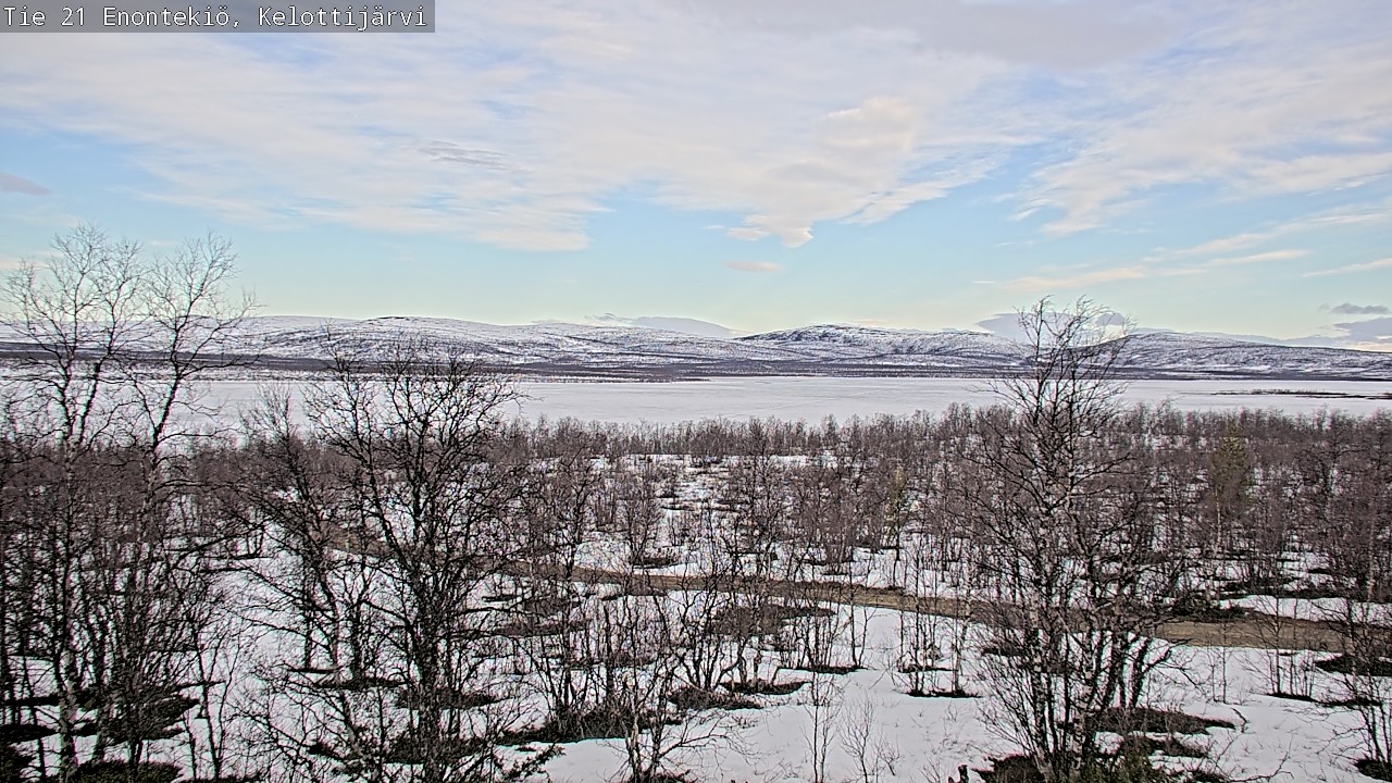 Weather Camera Image Väg 21 Enontekiö, Kelottijärvi, Enontekiö, Lappi