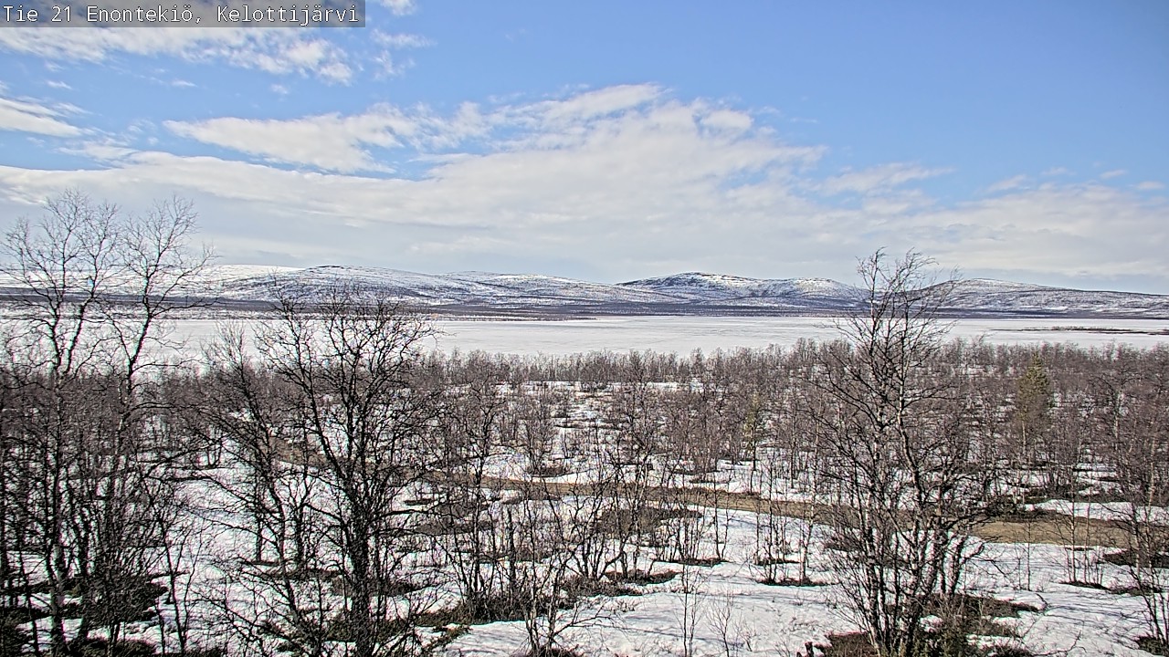 Weather Camera Image Väg 21 Enontekiö, Kelottijärvi, Enontekiö, Lappi