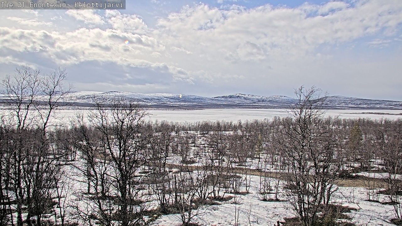 Weather Camera Image Väg 21 Enontekiö, Kelottijärvi, Enontekiö, Lappi