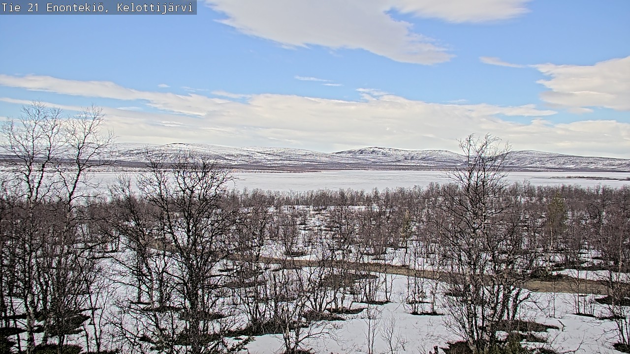 Weather Camera Image Väg 21 Enontekiö, Kelottijärvi, Enontekiö, Lappi