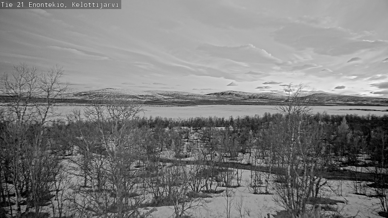 Weather Camera Image Väg 21 Enontekiö, Kelottijärvi, Enontekiö, Lappi