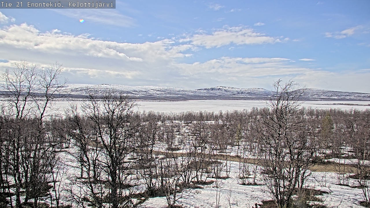 Weather Camera Image Väg 21 Enontekiö, Kelottijärvi, Enontekiö, Lappi